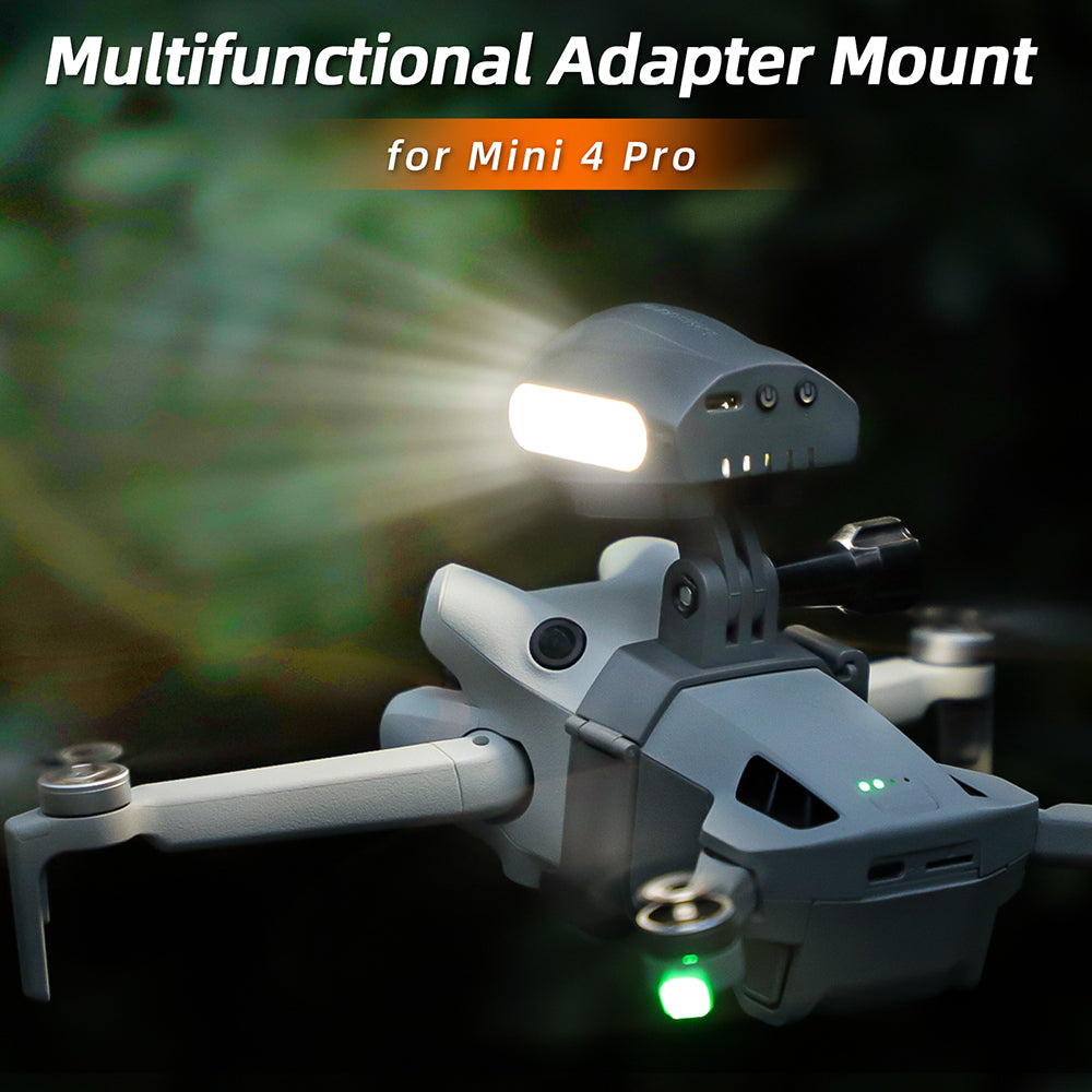 SUNNYLIFE N4P-GZ768 Universal Drone Light + Multi-function Adapter Mount for DJI Mini 4 Pro SUNNYLIFE N4P-GZ768 Universal Drone Light + Multi-function Adapter Mount for DJI Mini 4 Pro